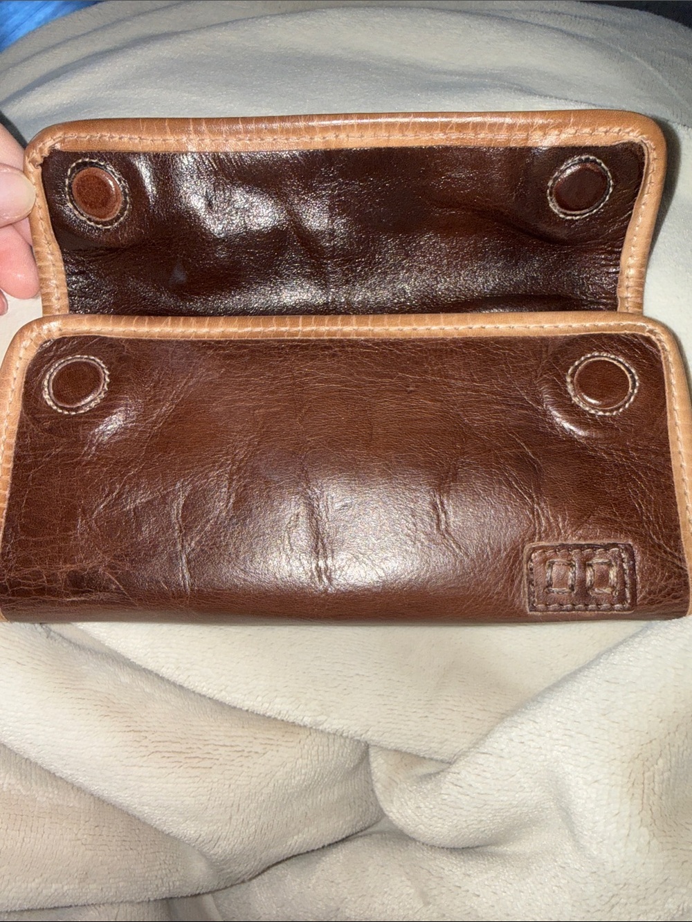 Bed Stu Canton Two-Tone Brown Leather Wallet - Picture 3 of 6